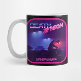 Death By Neon Album Mindwarp Logo Design - Official Product - cinematic synthwave / horror / berlin school / retrowave / dreamwave t-shirt Mug